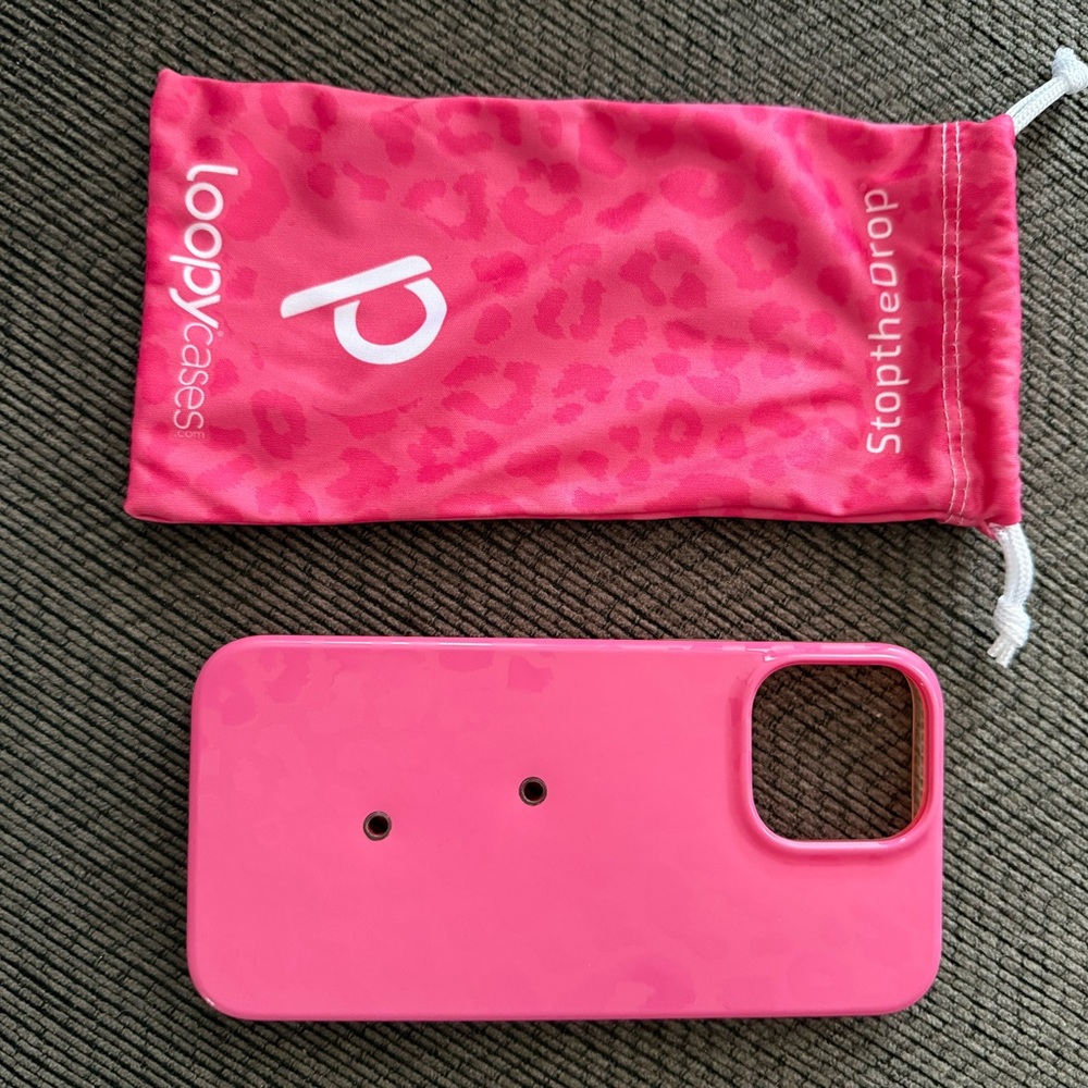 Loopy iPhone 13 Pro max Case Pink leopard Protective cloth Case